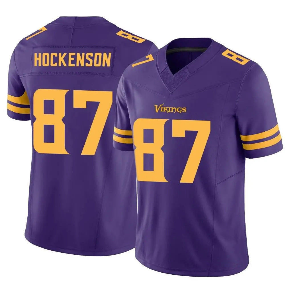 Davalo MN.Vikings #87 T.J. Hockenson Player Purple Limited Alternate Vapor F.U.S.E. Home Game Stitched Jerseys
