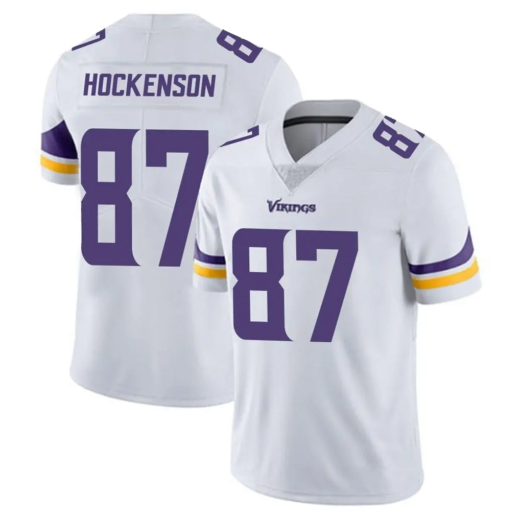 Davalo MN.Vikings #87 T.J. Hockenson Player White Limited Vapor Untouchable Home Game Stitched Jerseys
