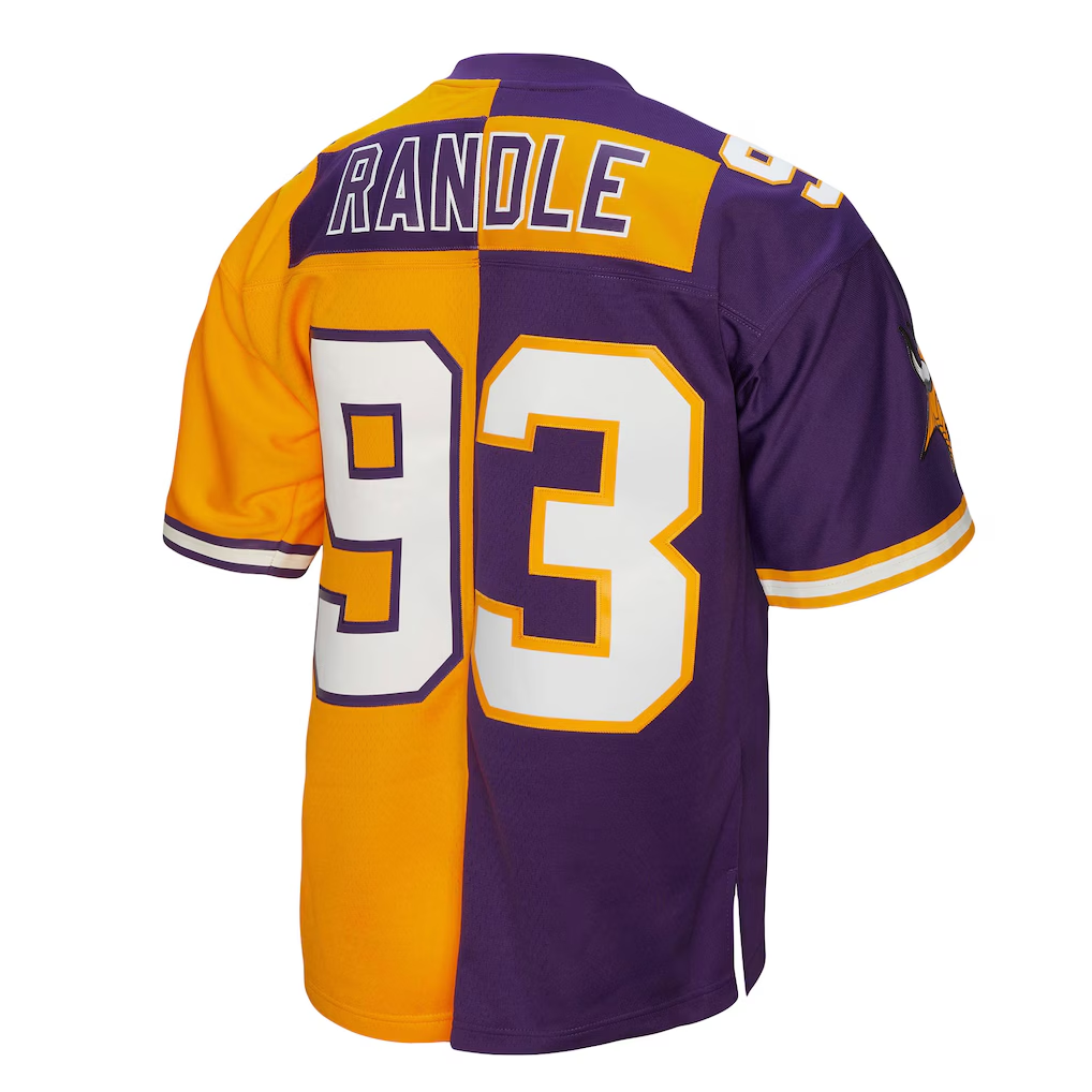Davalo MN.Vikings #93 John Randle Mitchell & Ness PurpleGold 1998 Split Legacy Replica Jersey