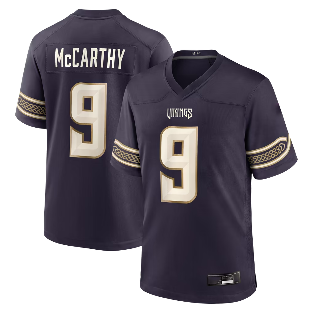 Davalo MN.Vikings #9 J.J. McCarthy Purple 2026 Rivalries Collection Game Stitched Jerseys
