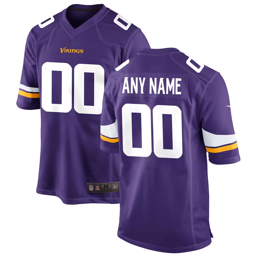 Davalo Custom MN.Vikings Game Home Stitched Jerseys