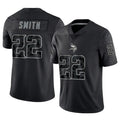 Davalo MN.Vikings #22 Harrison Smith Player Black REFLECTIVE Limited Stitched Jerseys