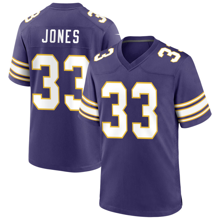 Davalo MN.Vikings #33 Aaron Jones Player Purple Classic Game Stitched Jerseys