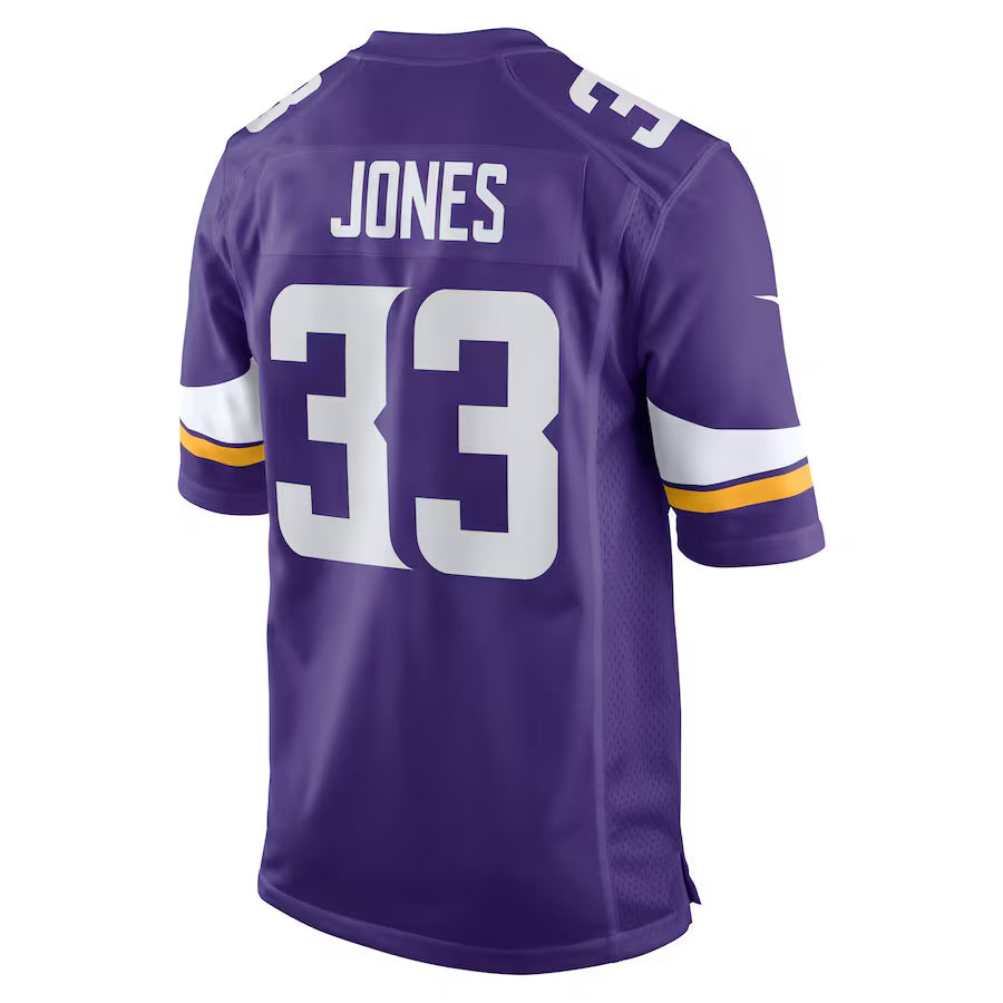 Davalo MN.Vikings #33 Aaron Jones Player Purple Home Game Stitched Jerseys