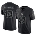Davalo MN.Vikings #43 Andrew Van Ginkel Player Black REFLECTIVE Limited Stitched Jerseys
