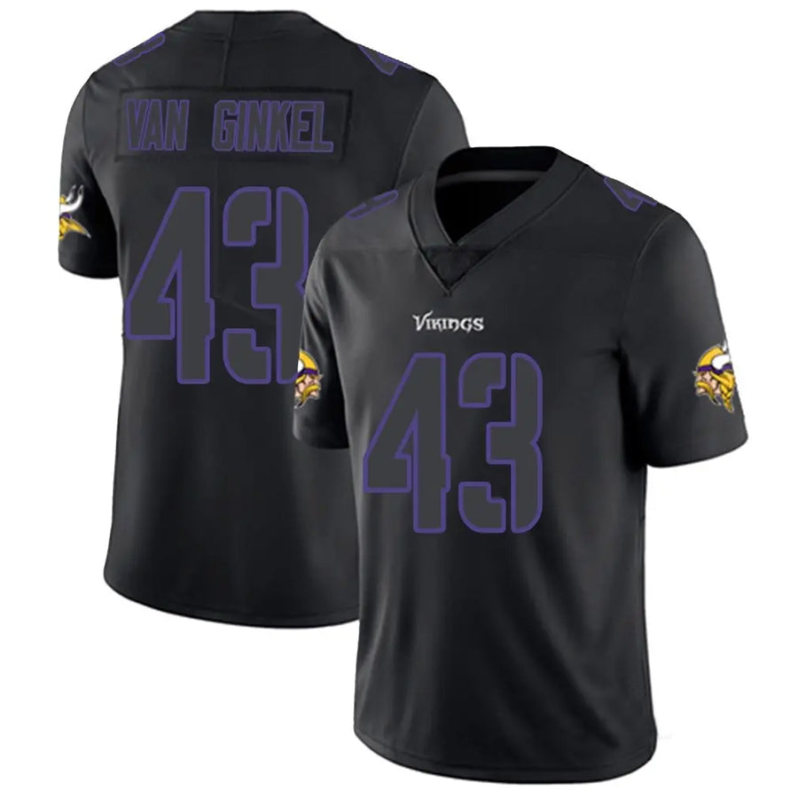 Davalo MN.Vikings #43 Andrew Van Ginkel Player Limited Black Impact Game Stitched Jerseys