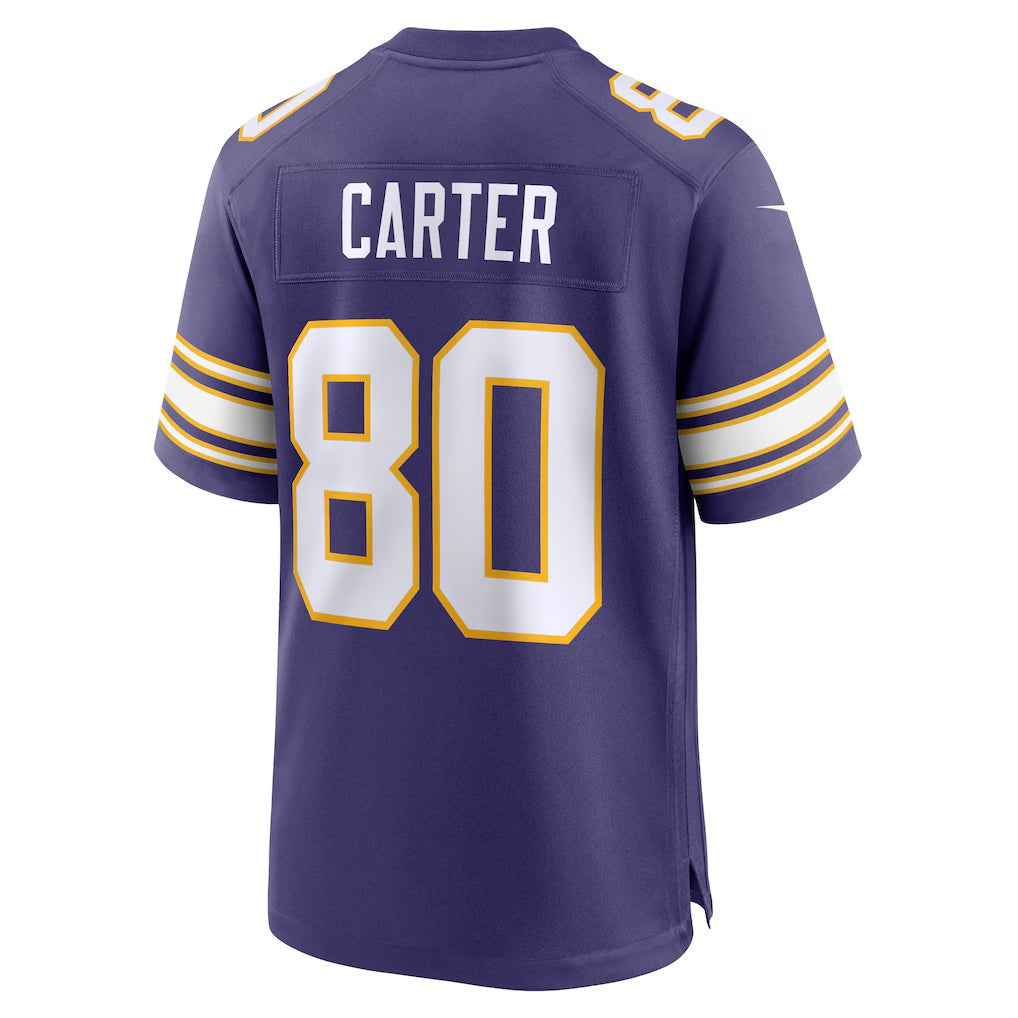 Davalo MN.Vikings #80 Cris Carter Purple Retired Player Alternate Game Stitched Jerseys