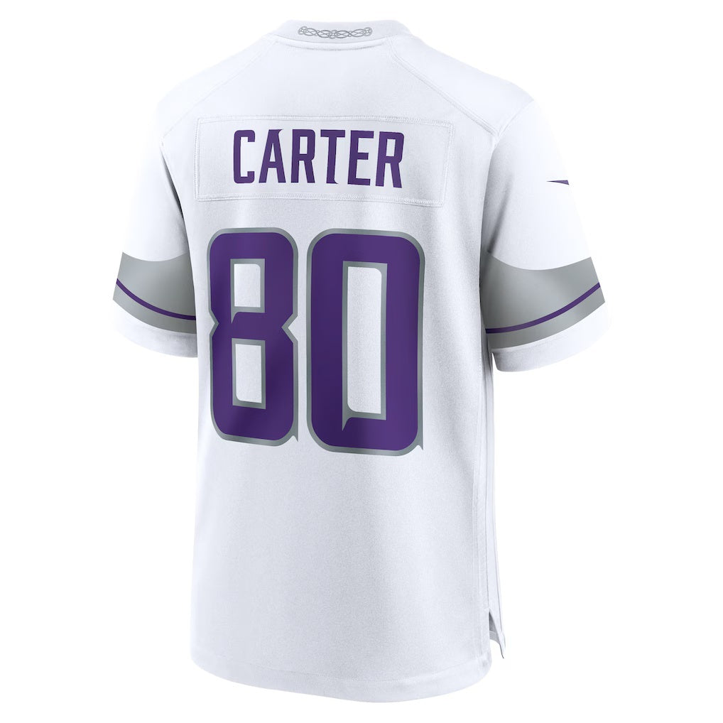 Davalo MN.Vikings #80 Cris Carter White Alternate Retired Player Game Stitched Jerseys