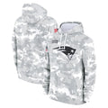 Davalo NE.Patriots Arctic Camo Salute to Service Pullover Hoodies Limited Game Blank Player Stitched Jerseys