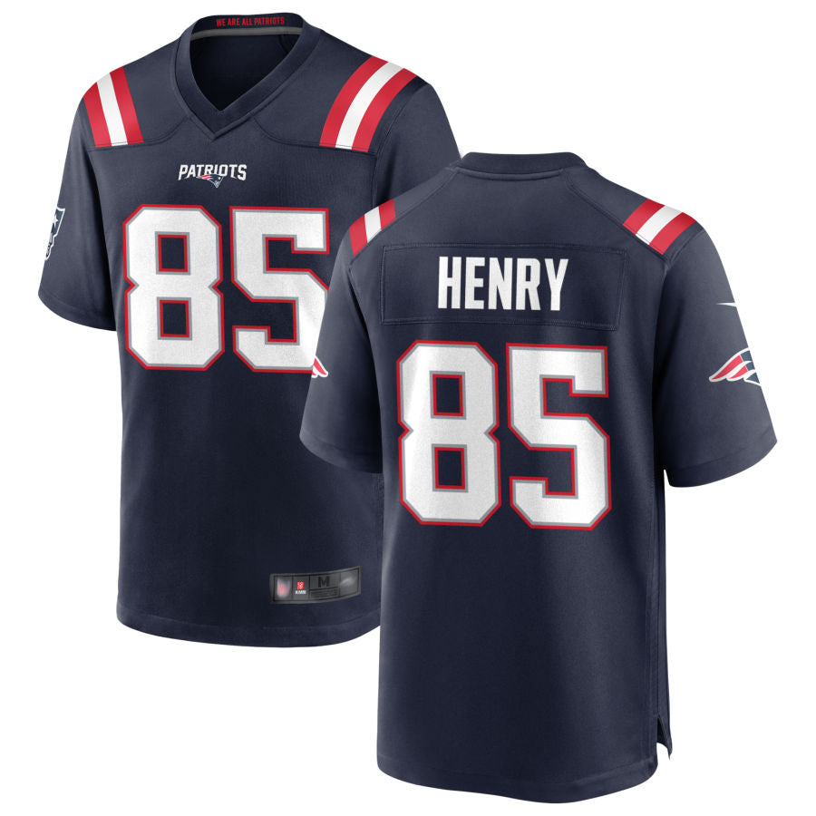 Davalo NE.Patriots #85 Hunter Henry Navy Game Home Jerseys