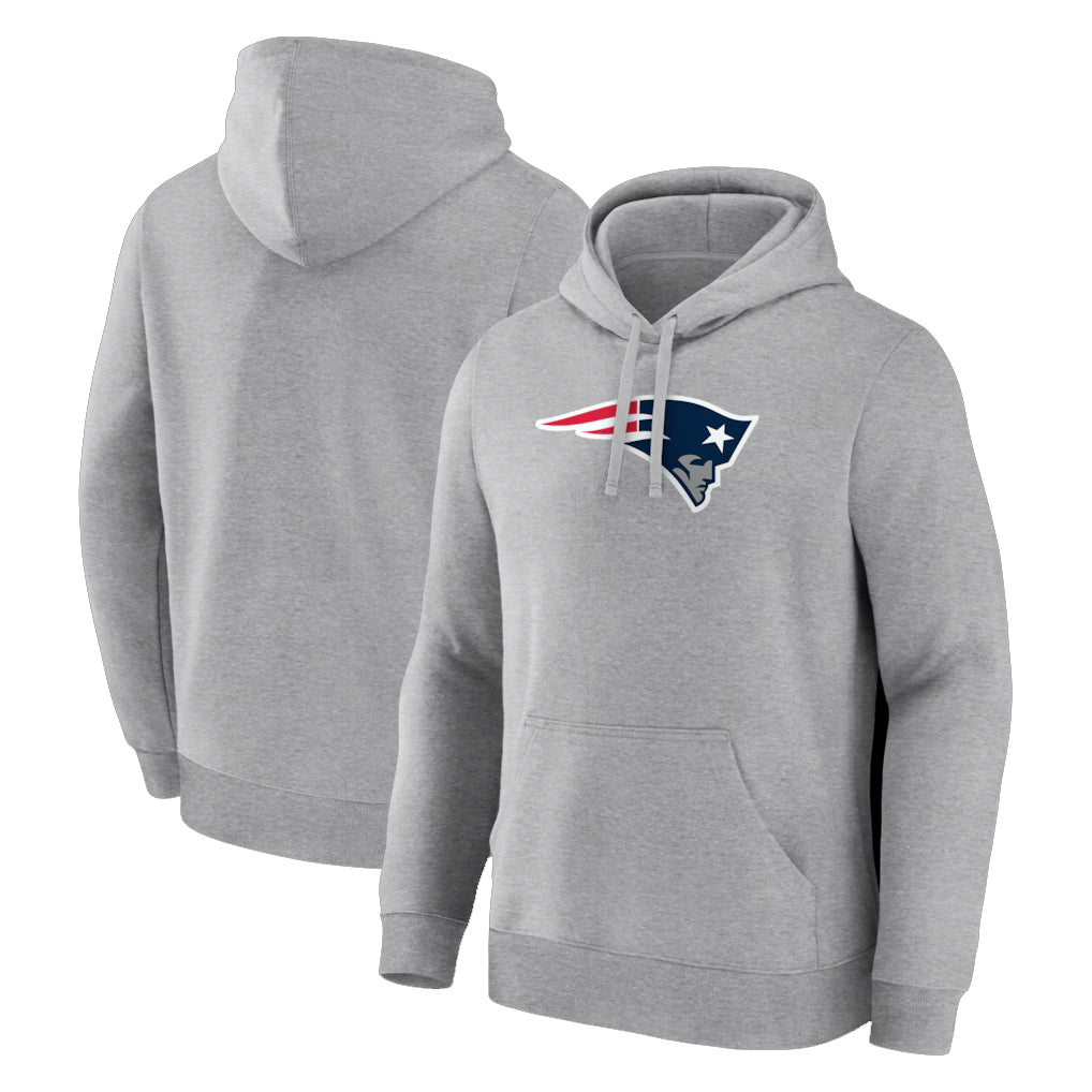 Davalo NE.Patriots Gray LOGO Pullover Hoodies Home Game Blank Player Stitched Jerseys