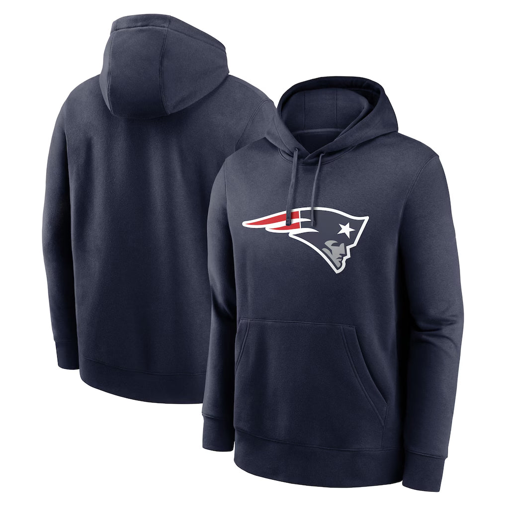 Davalo NE.Patriots Navy LOGO Pullover Hoodies Home Game Blank Player Stitched Jerseys