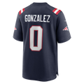 Davalo NE.Patriots #0 Christian Gonzalez Navy Team Game Stitched Jerseys