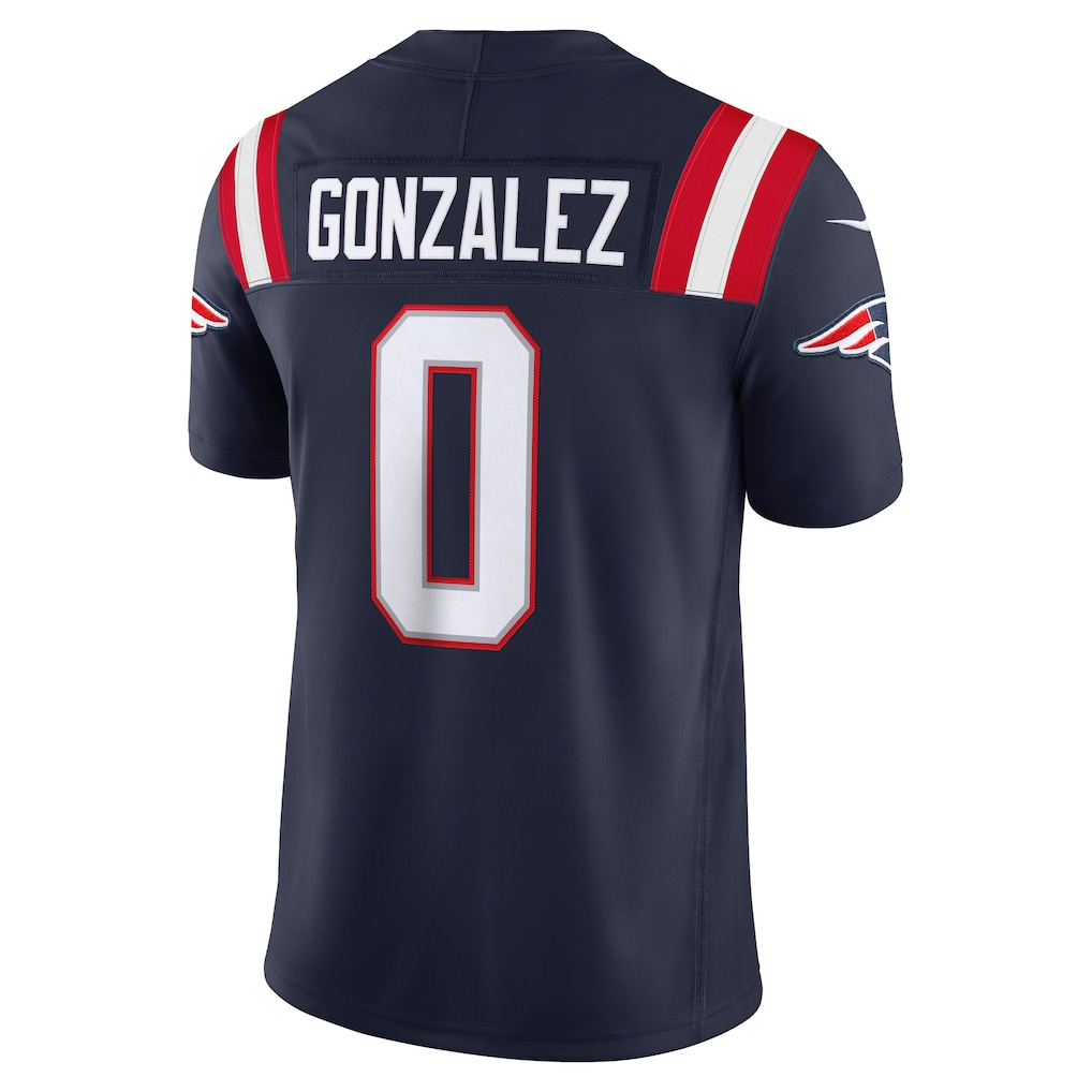 Davalo NE.Patriots #0 Christian Gonzalez Navy Team Vapor F.U.S.E. Stitched Limited Jerseys