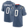 Davalo NE.Patriots #0 Christian Gonzalez Player Storm Blue Rivalries Collection Game Stitched Jerseys
