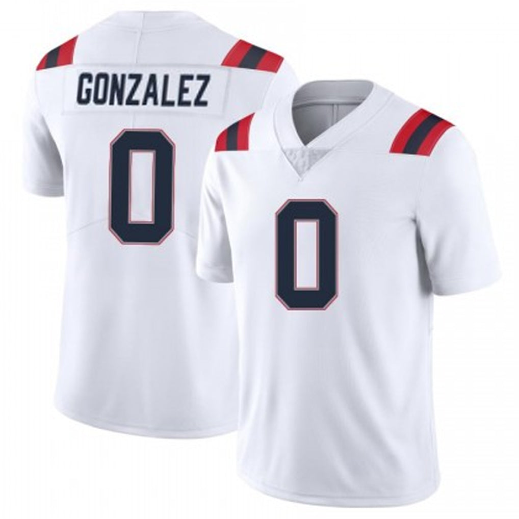 Davalo NE.Patriots #0 Christian Gonzalez Player White Vapor Untouchable Home Game Stitched Jerseys
