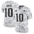 Davalo NE.Patriots #10 Drake Maye Player Arctic Camo Salute to Service Limited Stitched Jerseys