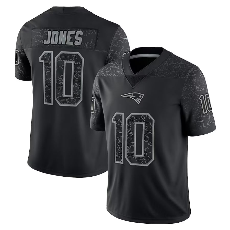 Davalo NE.Patriots #10 Drake Maye Player Black REFLECTIVE Limited Stitched Jerseys