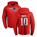 Davalo NE.Patriots #10 Drake Maye Player Red LOGO Pullover Hoodies Home Game Stitched Jerseys