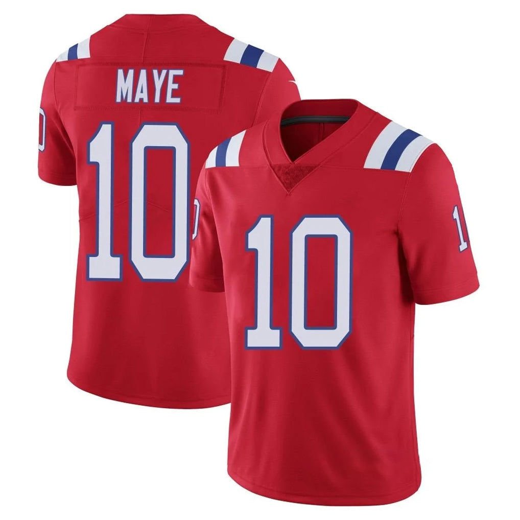 Davalo NE.Patriots #10 Drake Maye Player Red Vapor Untouchable Home Game Stitched Jerseys