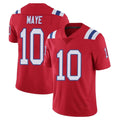 Davalo NE.Patriots #10 Drake Maye Player Red Vapor Untouchable Home Game Stitched Jerseys