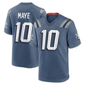 Davalo NE.Patriots #10 Drake Maye Player Storm Blue Rivalries Collection Game Stitched Jerseys