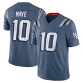 Davalo NE.Patriots #10 Drake Maye Player Storm Blue Rivalries Collection Limited Stitched Jerseys