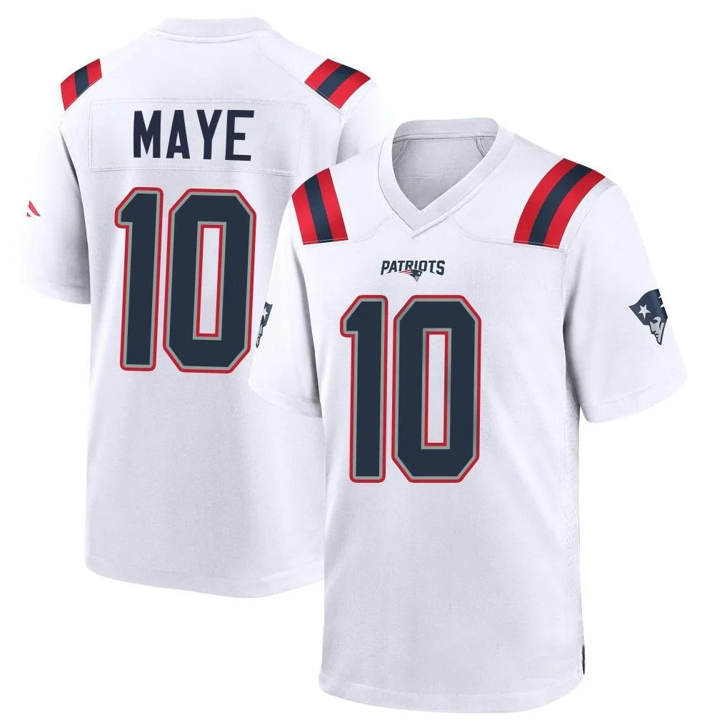 Davalo NE.Patriots #10 Drake Maye Player White Home Game Stitched Jerseys