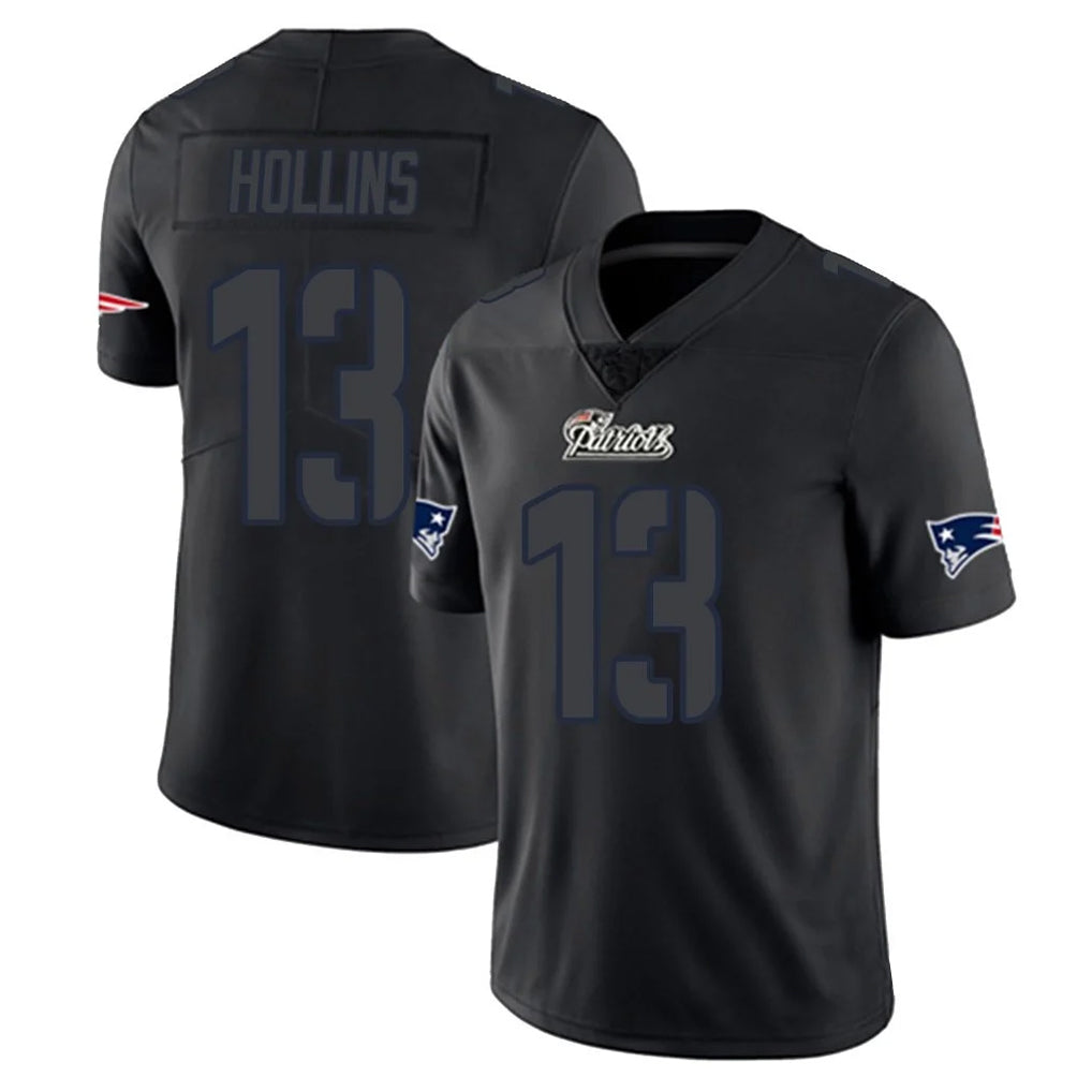 Davalo NE.Patriots #13 Mack Hollins Player Black Impact LImited Home Game Stitched Jerseys