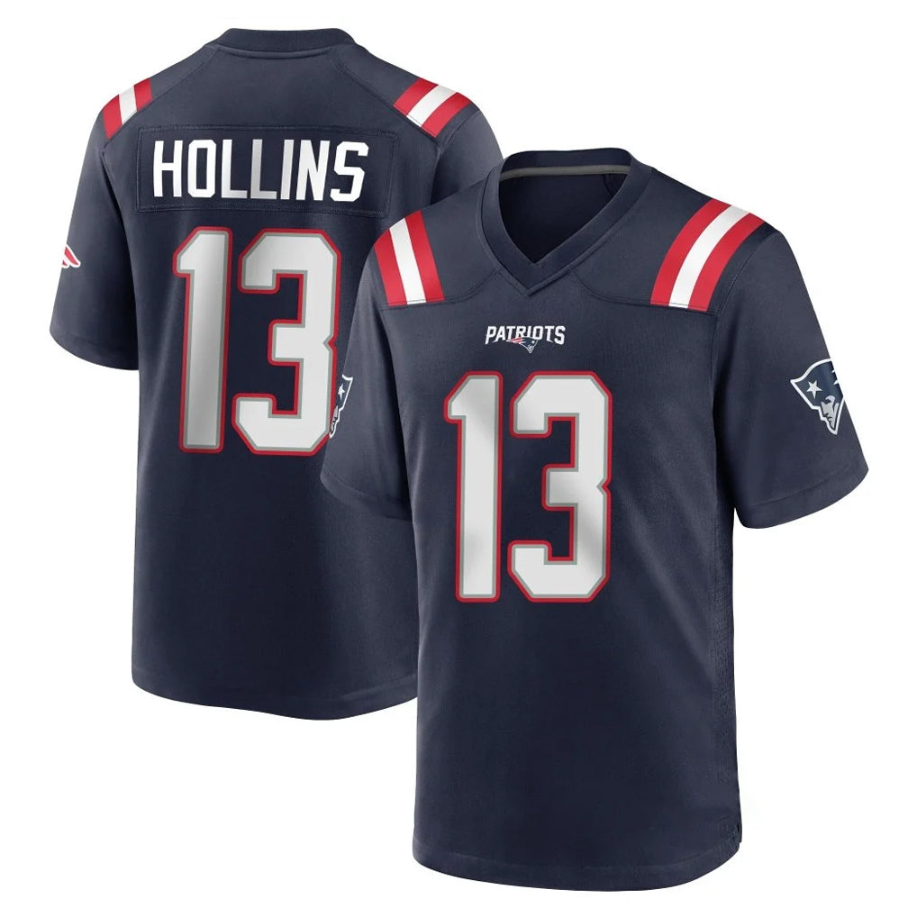 Davalo NE.Patriots #13 Mack Hollins Player Navy Home Game Stitched Jerseys