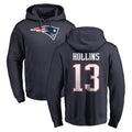 Davalo NE.Patriots #13 Mack Hollins Player Navy LOGO Pullover Hoodies Home Game Stitched Jerseys