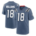 Davalo NE.Patriots #18 Kyle Williams Player Blue Rivalries Collection Home Game Stitched Jerseys