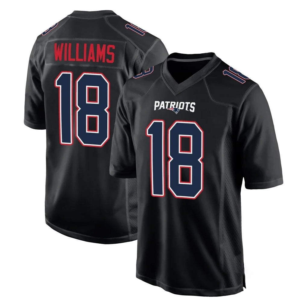 Davalo NE.Patriots #18 Kyle Williams Player Carbon Fashion Limited Home Game Stitched Jerseys