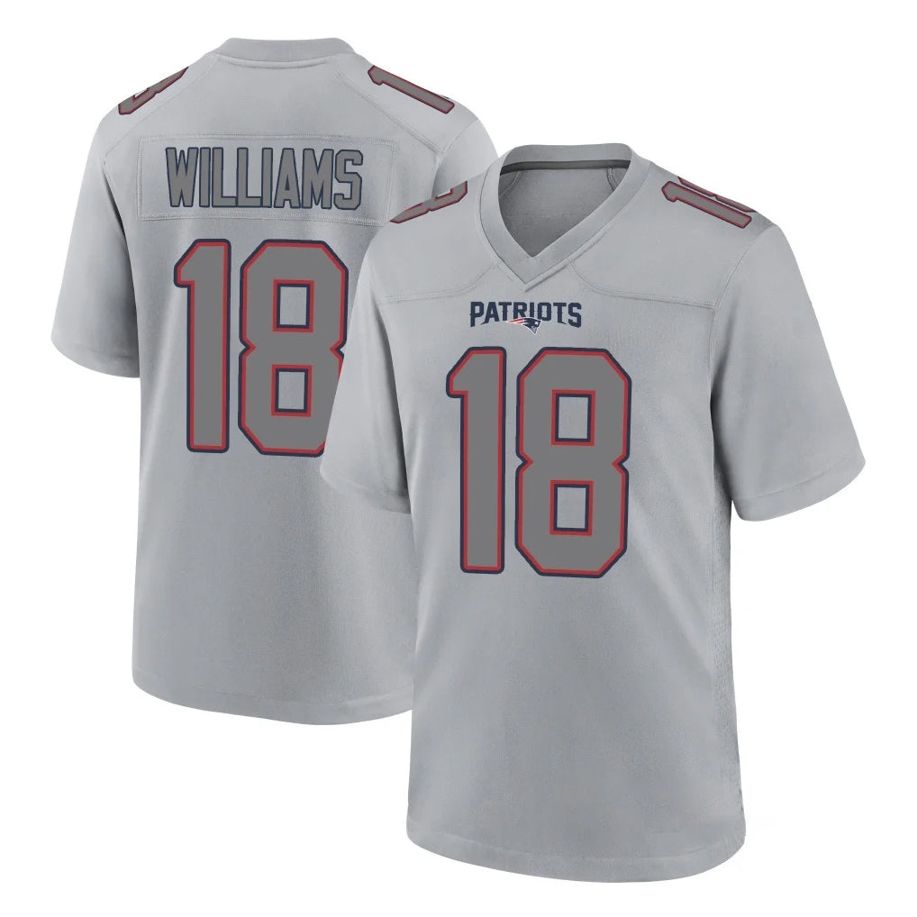 Davalo NE.Patriots #18 Kyle Williams Player Gray Fashion Limited Home Game Stitched Jerseys