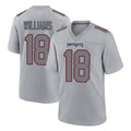 Davalo NE.Patriots #18 Kyle Williams Player Gray Fashion Limited Home Game Stitched Jerseys