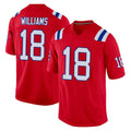 Davalo NE.Patriots #18 Kyle Williams Player Red Home Game Stitched Jerseys