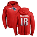 Davalo NE.Patriots #18 Kyle Williams Player Red LOGO Pullover Hoodies Home Game Stitched Jerseys