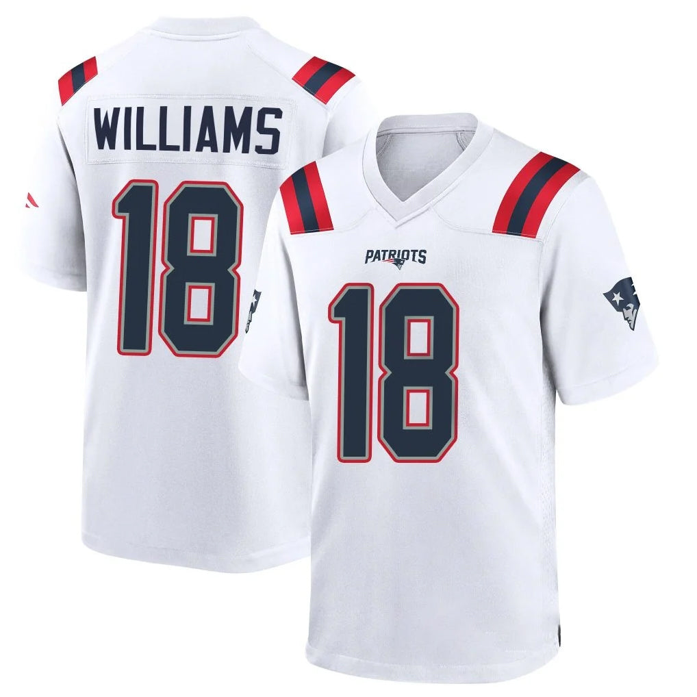 Davalo NE.Patriots #18 Kyle Williams Player White Home Game Stitched Jerseys