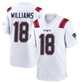 Davalo NE.Patriots #18 Kyle Williams Player White Home Game Stitched Jerseys