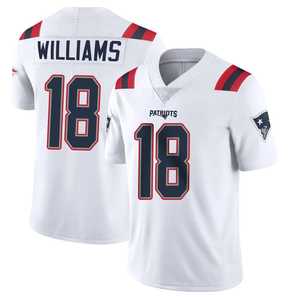 Davalo NE.Patriots #18 Kyle Williams Player White Vapor Untouchable Home Game Stitched Jerseys