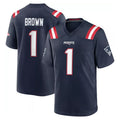 Davalo NE.Patriots #1 A.J. Brown Player Navy Home Game Stitched Jerseys