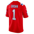 Davalo NE.Patriots #1 A.J. Brown Player Red Home Game Stitched Jerseys