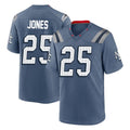 Davalo NE.Patriots #25 Marcus Jones Player Blue Rivalries Collection Home Game Stitched Jerseys