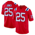 Davalo NE.Patriots #25 Marcus Jones Player Red Home Game Stitched Jerseys