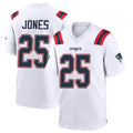 Davalo NE.Patriots #25 Marcus Jones Player White Home Game Stitched Jerseys