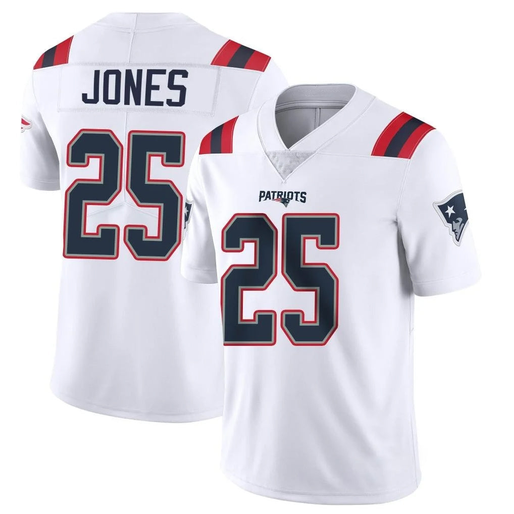 Davalo NE.Patriots #25 Marcus Jones Player White Vapor Untouchable Home Game Stitched Jerseys