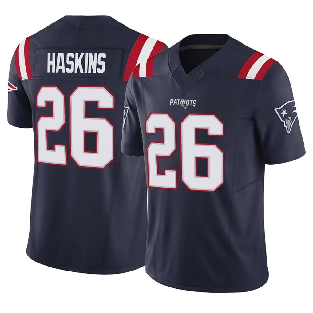 Davalo NE.Patriots #26 Hassan Haskins Player Navy Limited Vapor F.U.S.E. Home Game Stitched Jerseys