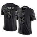 Davalo NE.Patriots #2 Harold Landry III Player Black Reflective LImited Home Game Stitched Jerseys