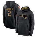 Davalo NE.Patriots #2 Harold Landry III Player Black Salute to Service Hoodies Limited Game Stitched Jerseys