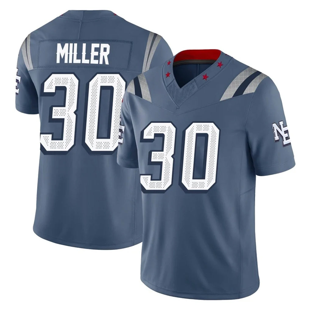 Davalo NE.Patriots #30 Jam Miller Player Blue Limited Rivalries Collection Home Game Stitched Jerseys